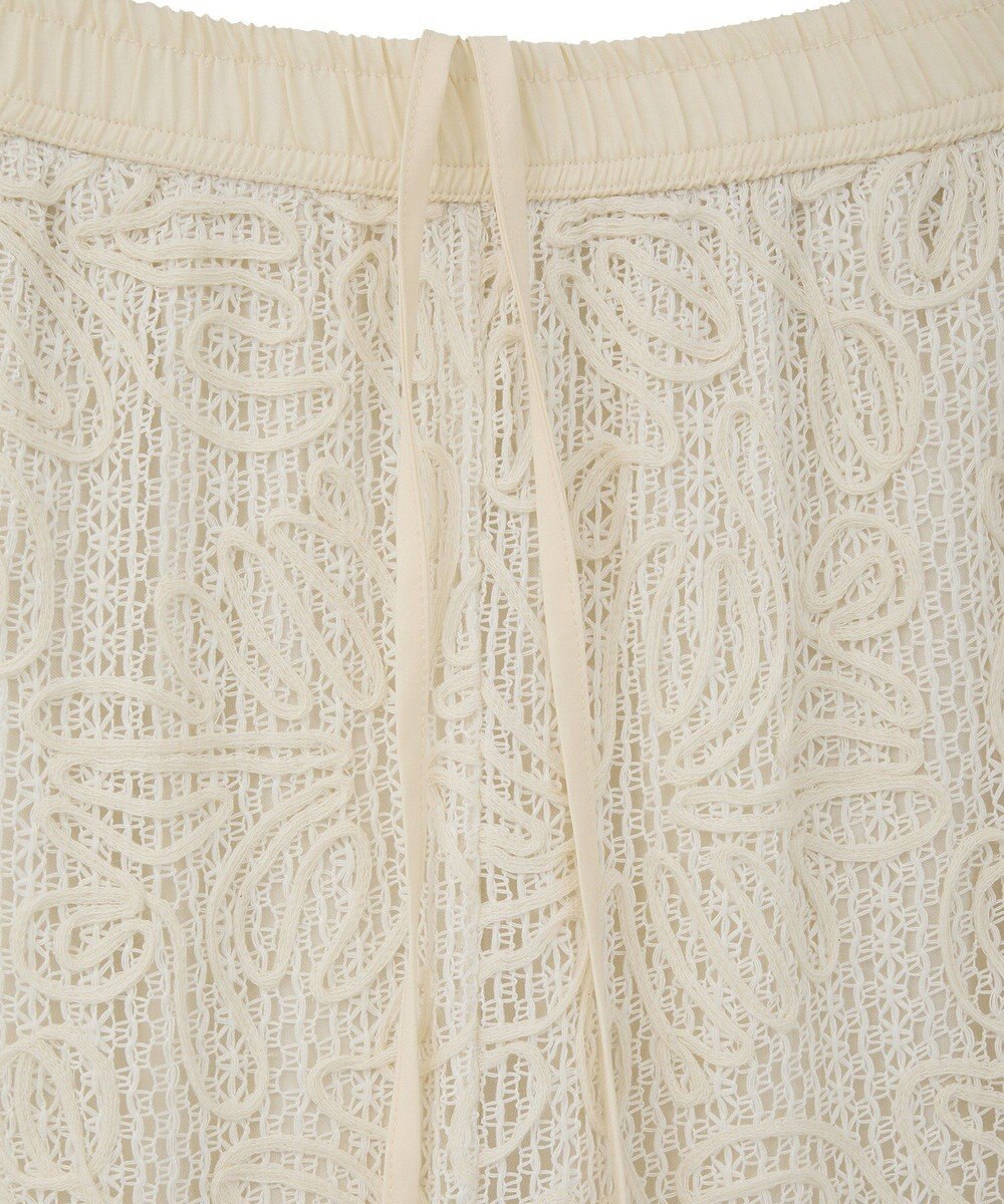 Green Parks コード刺繍　　レースイージーワイドパンツ 