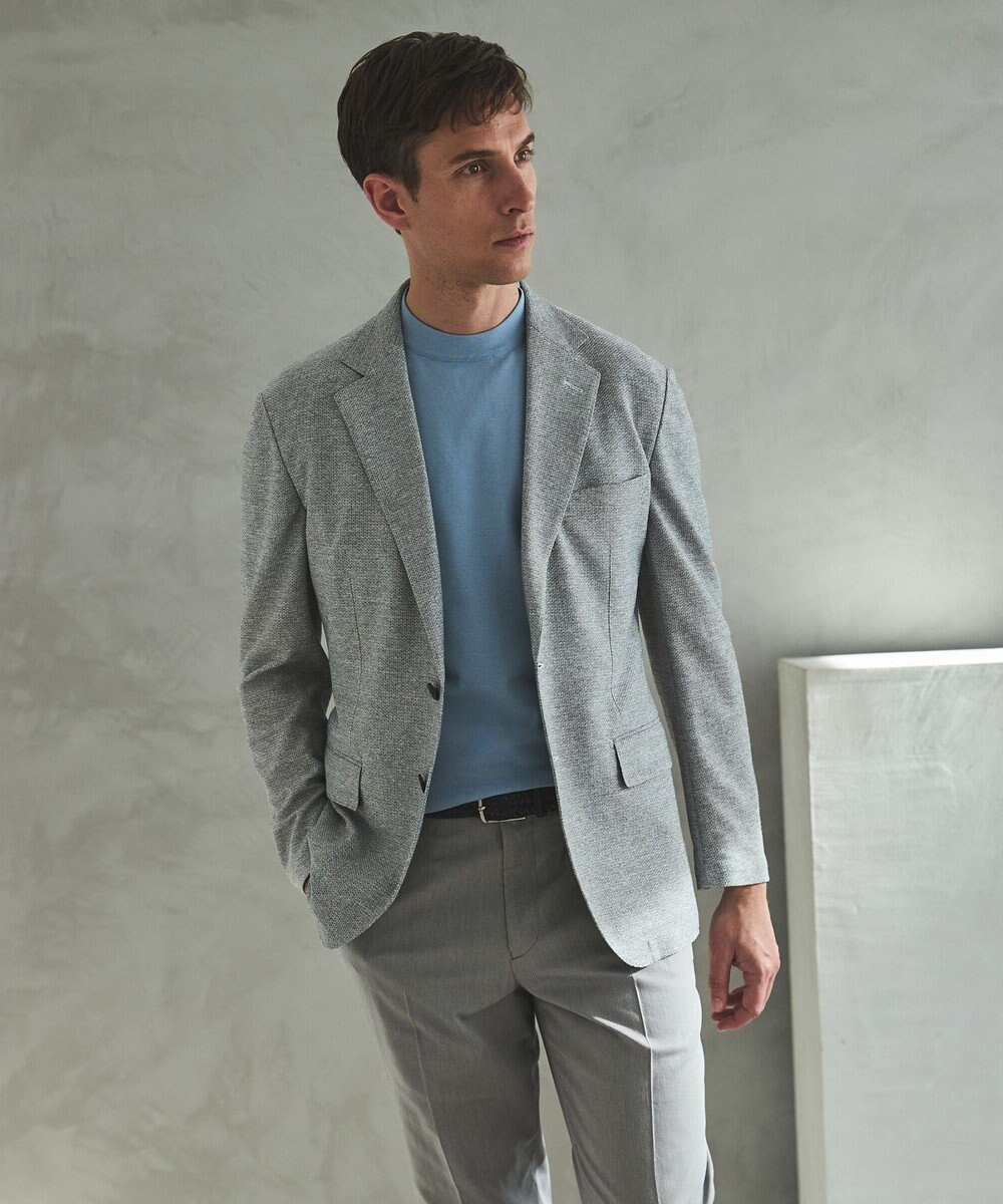 GOTAIRIKU 綿とポリのいいとこどり【洗濯機可】テーラード DRESS BIZ ニットTシャツ 