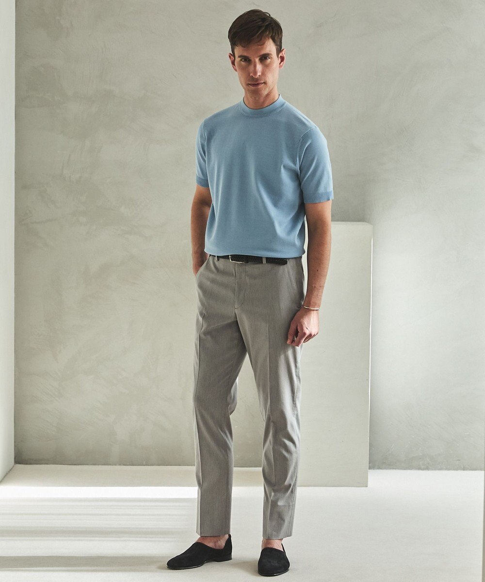 GOTAIRIKU 綿とポリのいいとこどり【洗濯機可】テーラード DRESS BIZ ニットTシャツ 