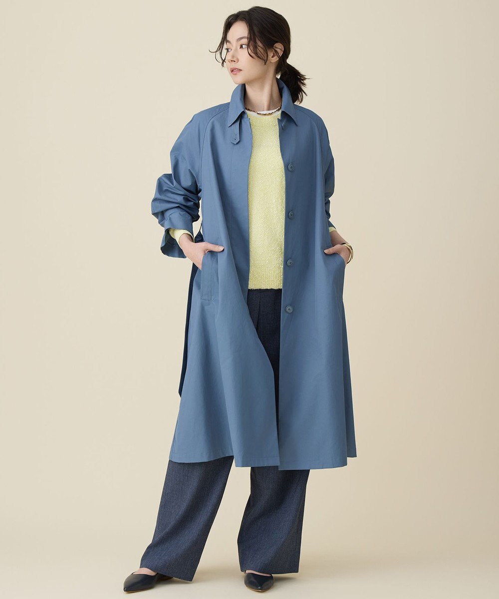 自由区 S コットンナイロンバルカラー コート 