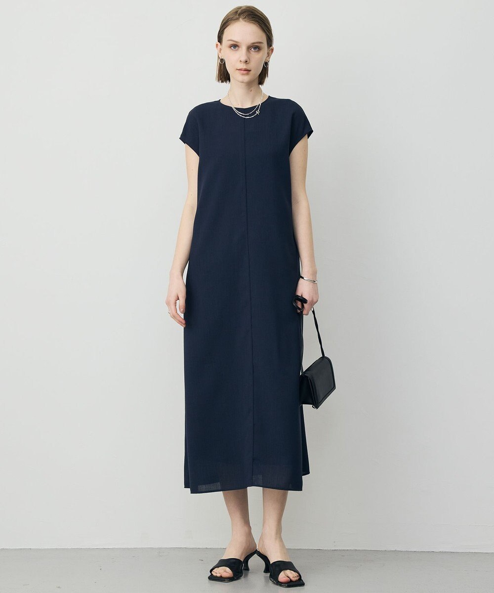 ICB ドライアセテートスラブ フレンチスリーブワンピース 