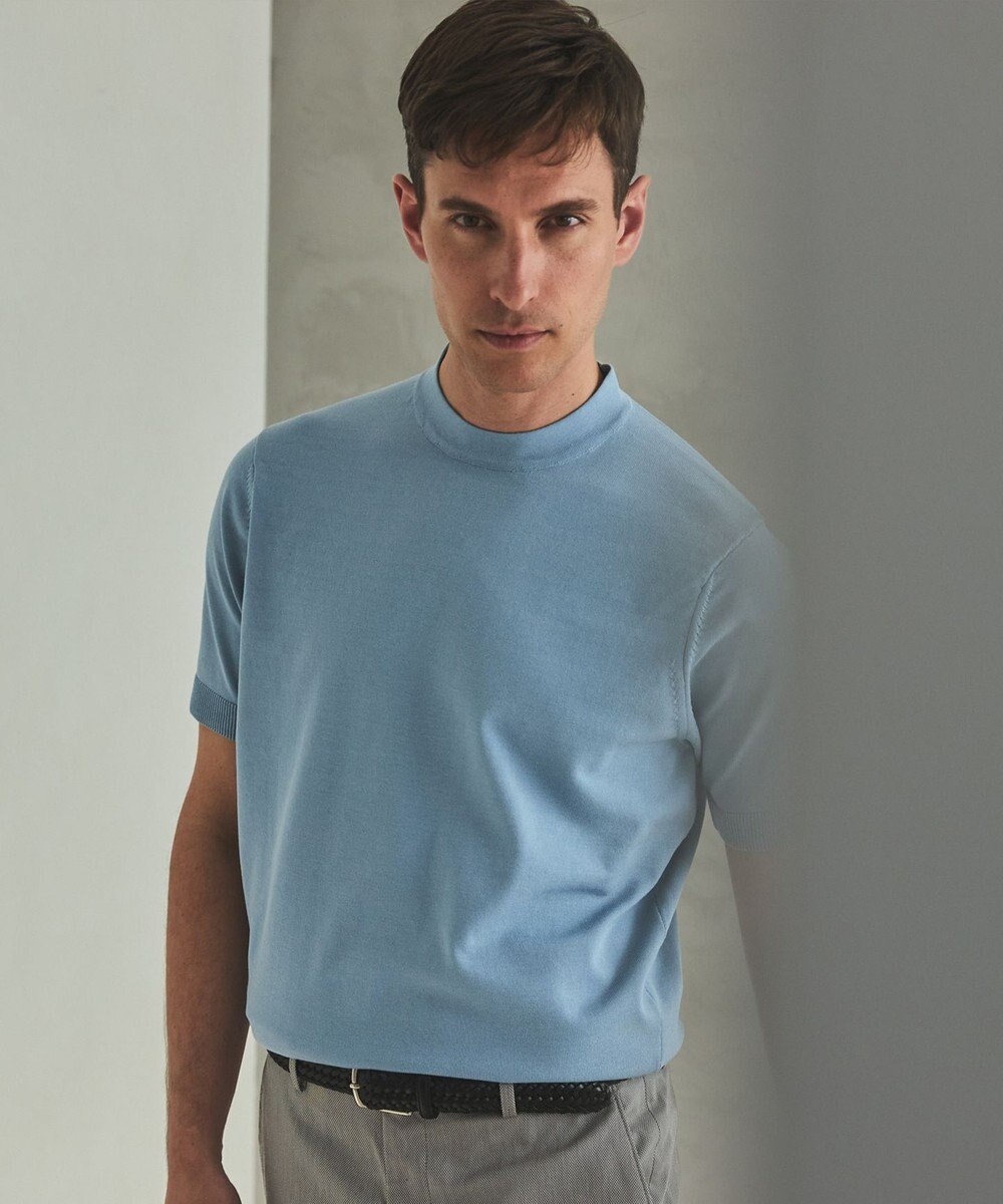 GOTAIRIKU 綿とポリのいいとこどり【洗濯機可】テーラード DRESS BIZ ニットTシャツ 