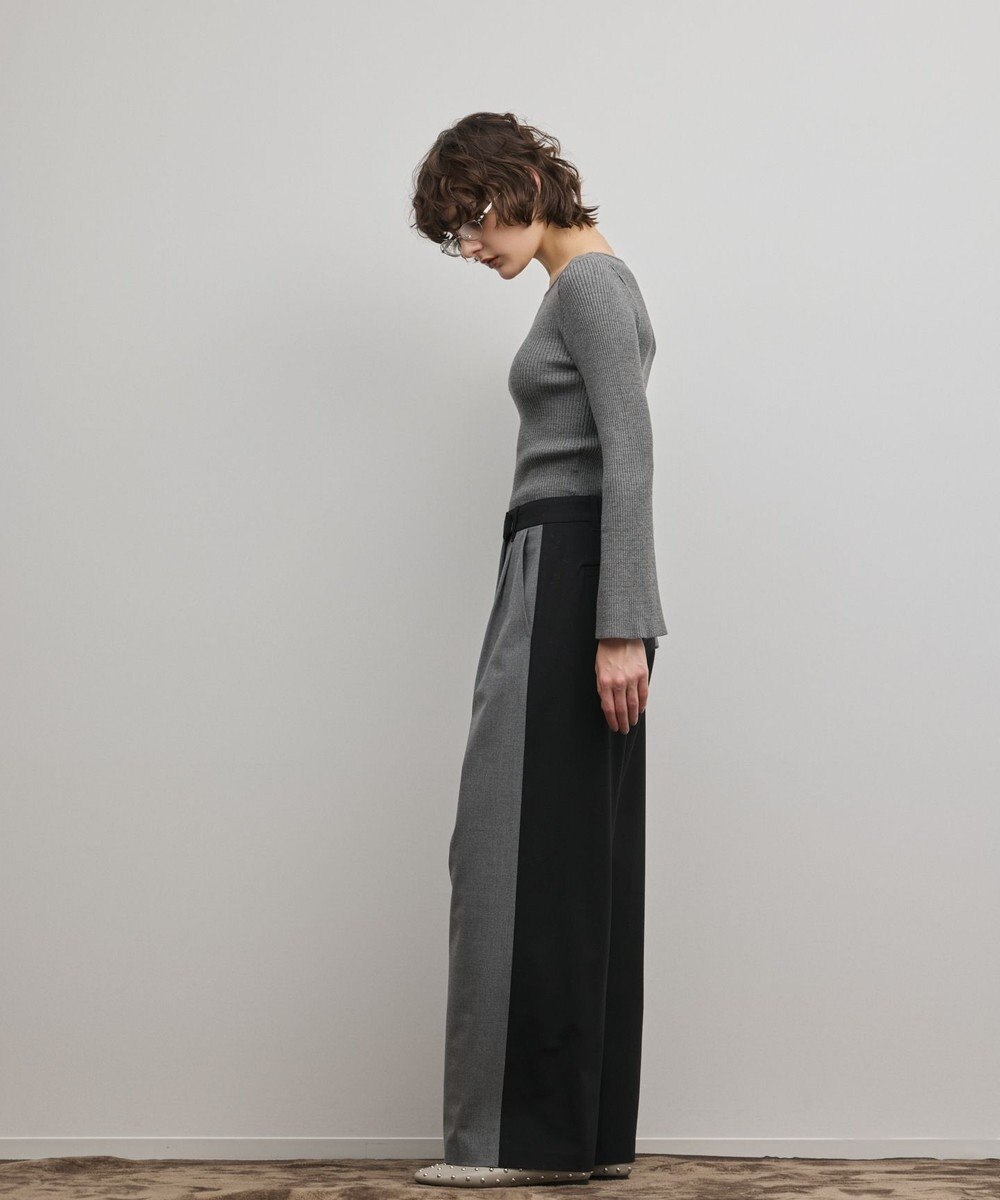 GRACE CONTINENTAL アイレットリブニットトップ 