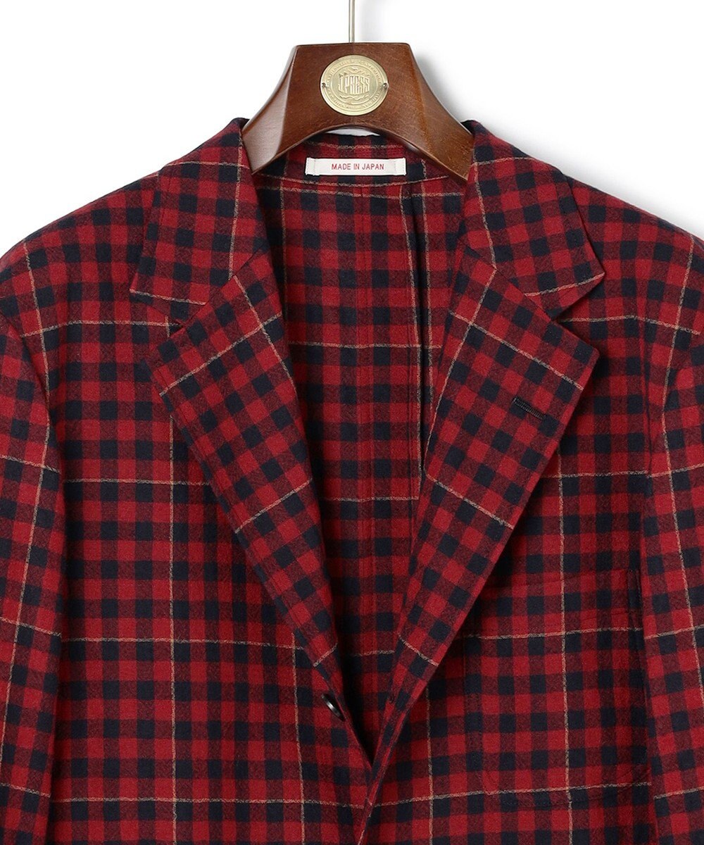J.PRESS MEN 【J.PRESS ORIGINALS】Wool Nylon Refine Tartan Check 3B Sack Jacket / Japan Made 