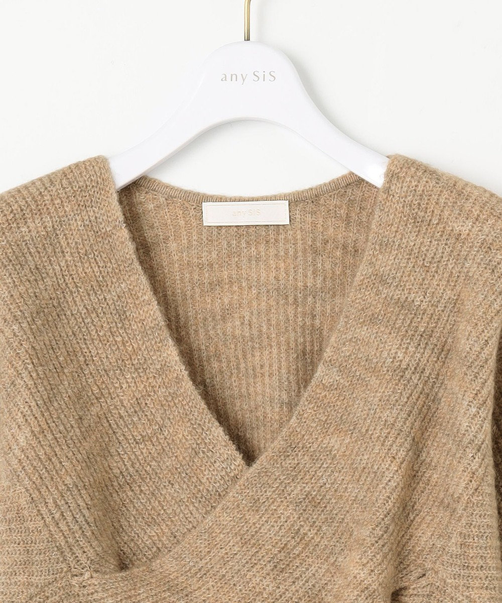 ANY SIS 【洗える】クロスレイヤードニット ワンピース 