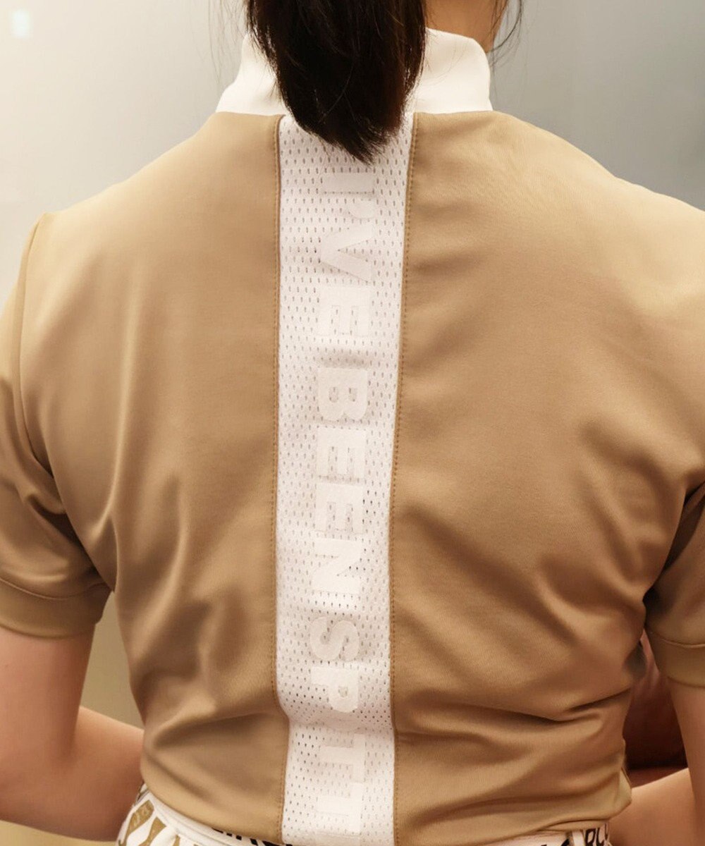 PW CIRCULUS 【UVカット / 吸水速乾 / 伸縮性抜群】【WOMEN】バックメッシュ切り替えモックT ゴルフウェア レディース 