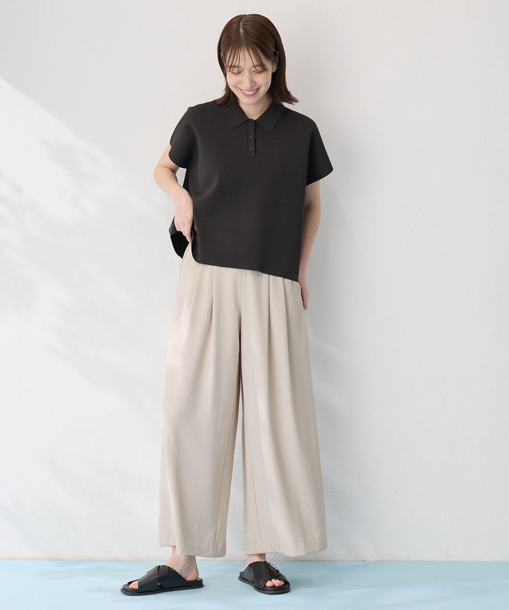 ANY ミラノリブニットポロ 