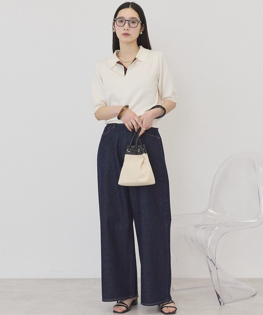 AMERICAN HOLIC 襟付き配色ニット 