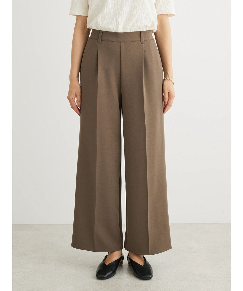 Green Parks きれいシルエットワイドパンツ 