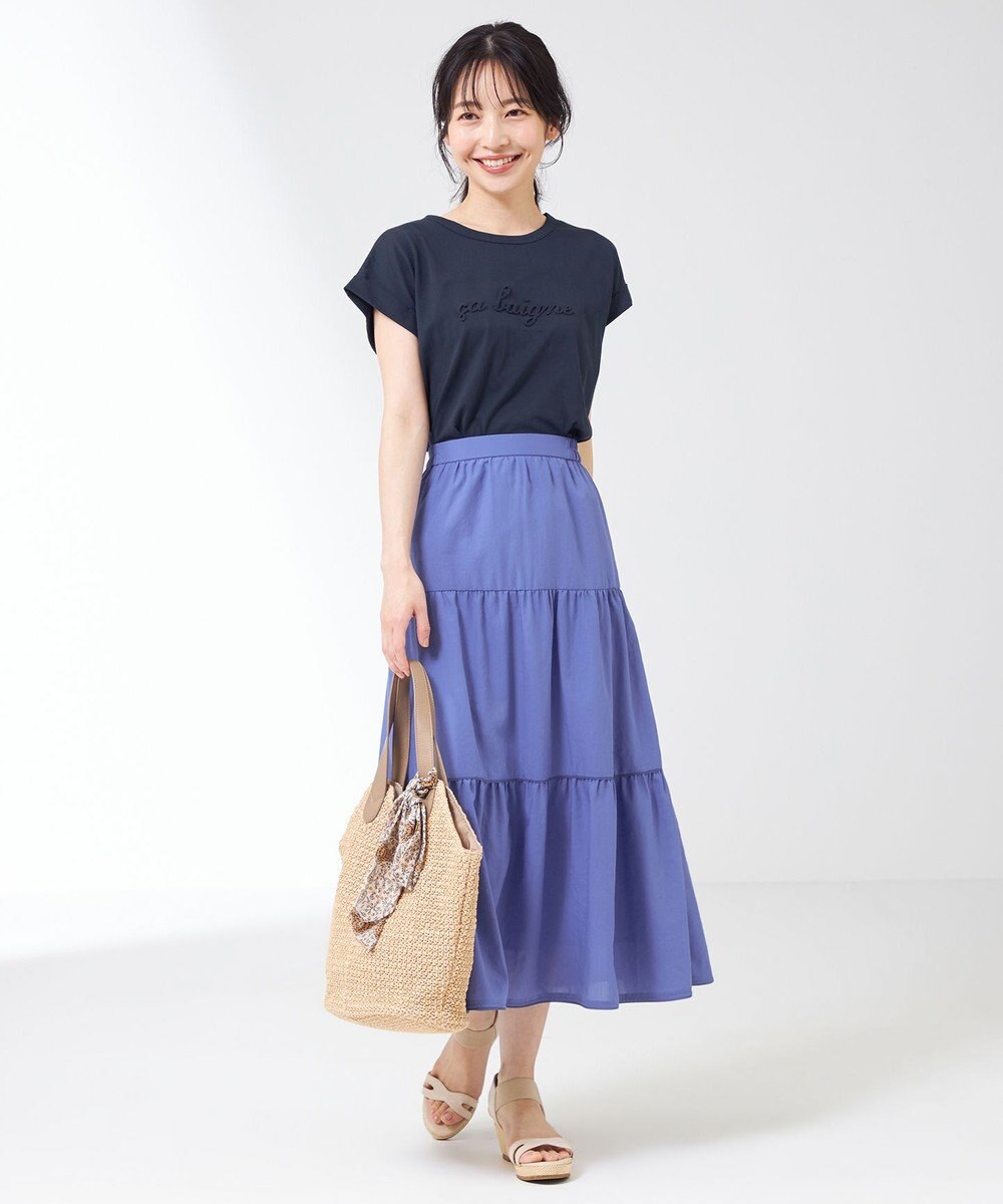 ANY SIS エンボスロゴ Tシャツ 