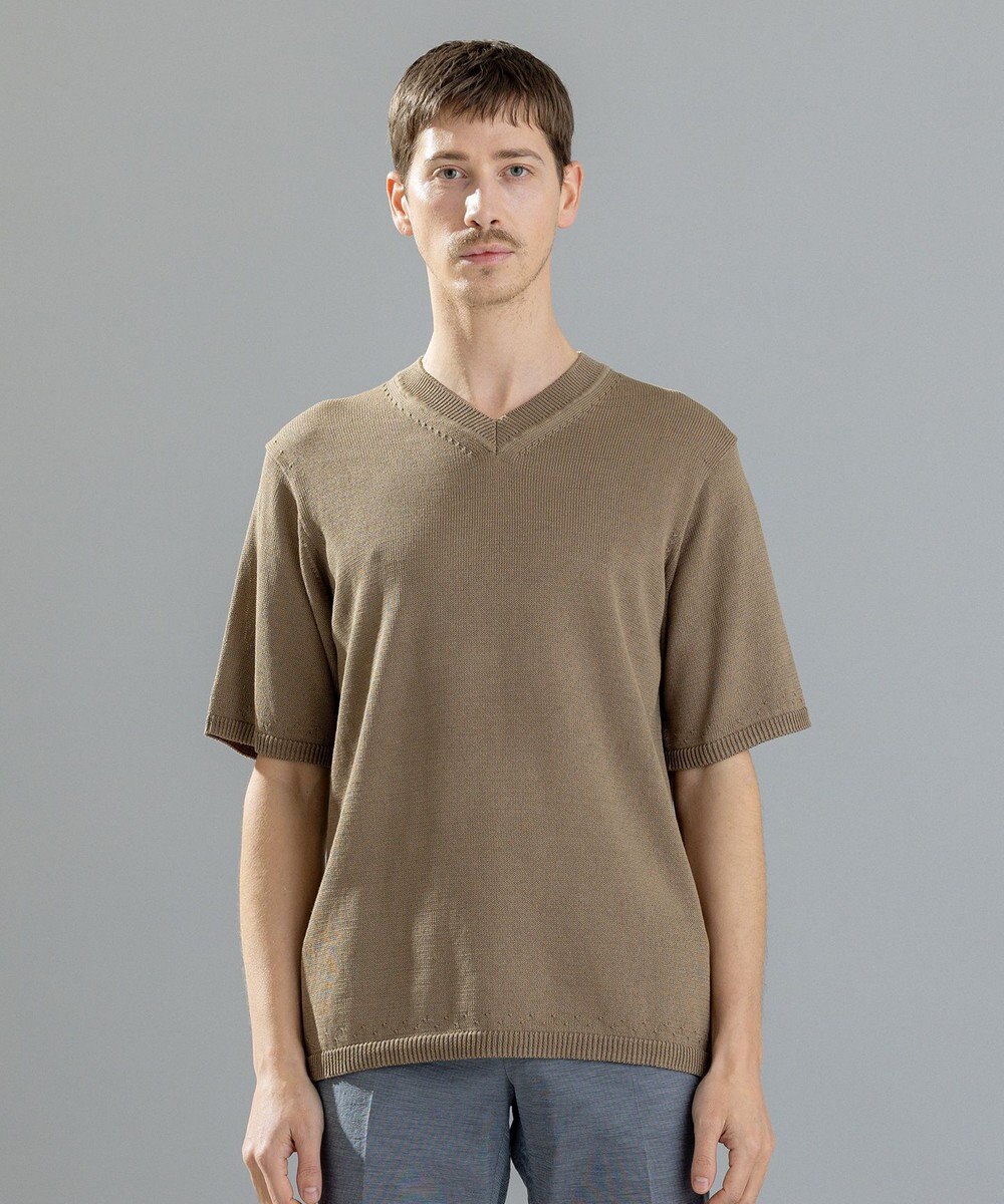 JOSEPH HOMME ラッスルギマ　Vネック半袖ニットＶＮ 