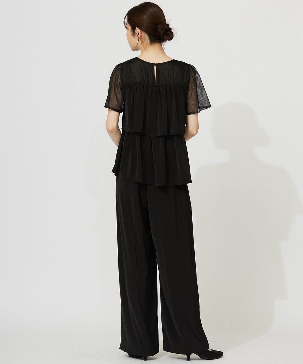 ANY SIS 【洗える】ティアードトップス×ワイドパンツSET 