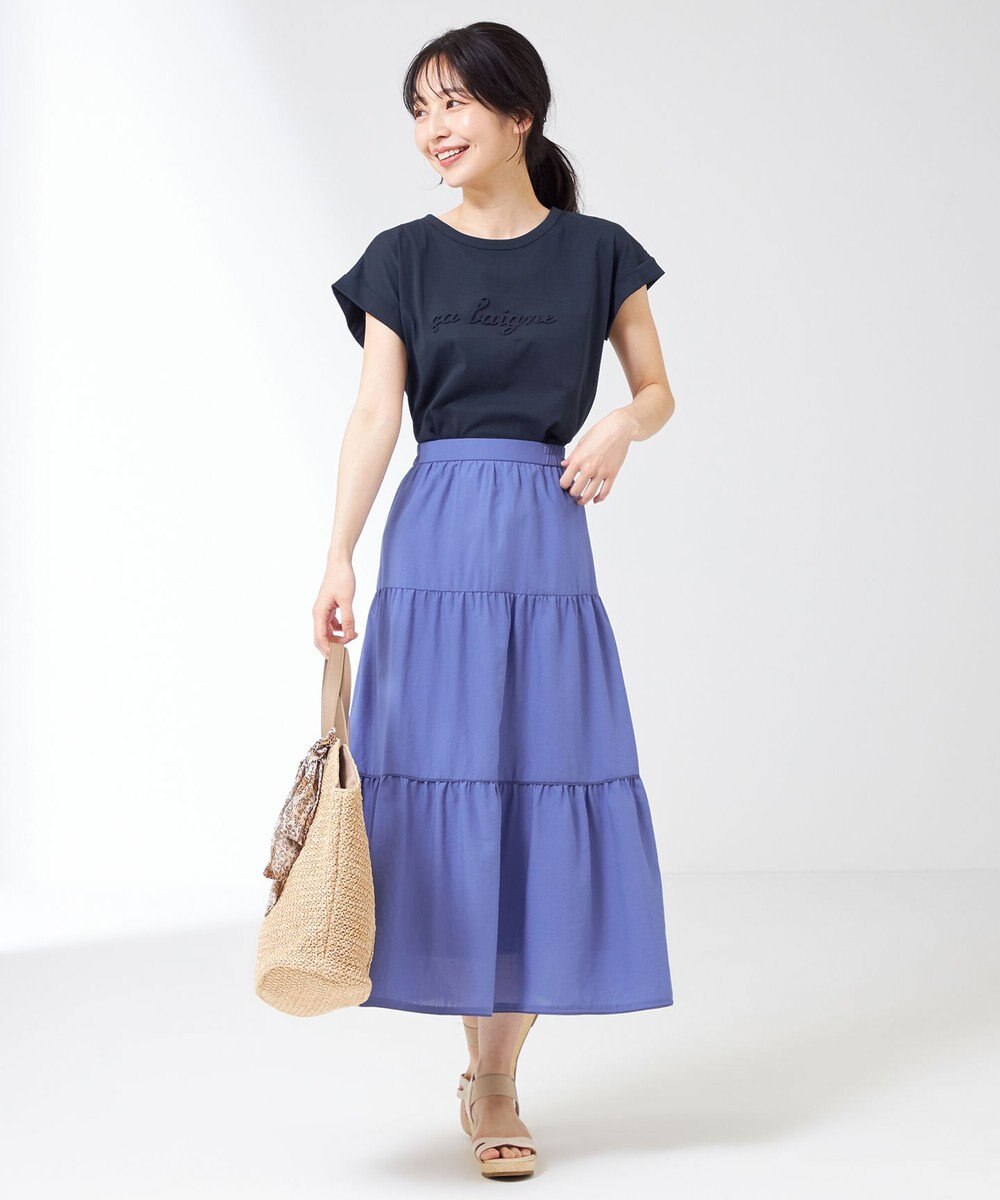 ANY SIS エンボスロゴ Tシャツ 