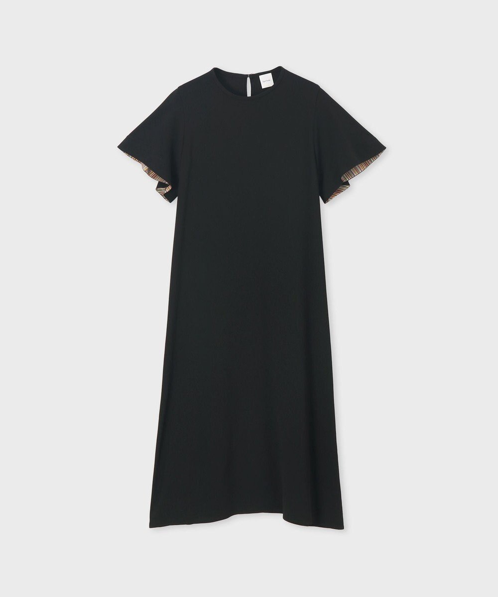 Paul Smith バックサテン ジョーゼット ワンピース 