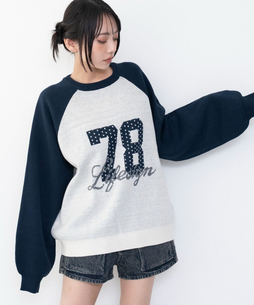 WEGO グラフィックニットプルオーバー 