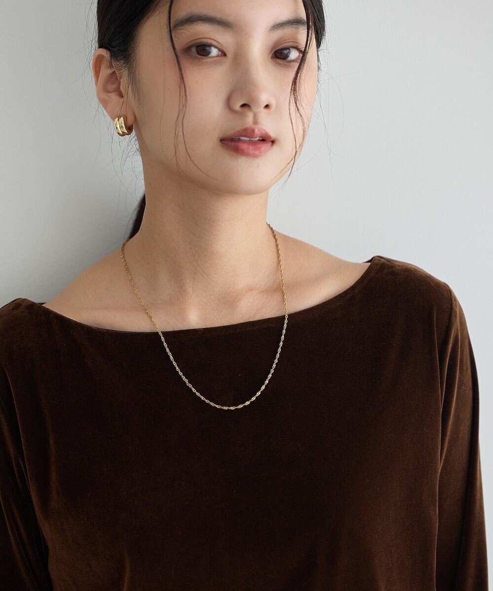 YECCA VECCA 長袖ベロアトップス 