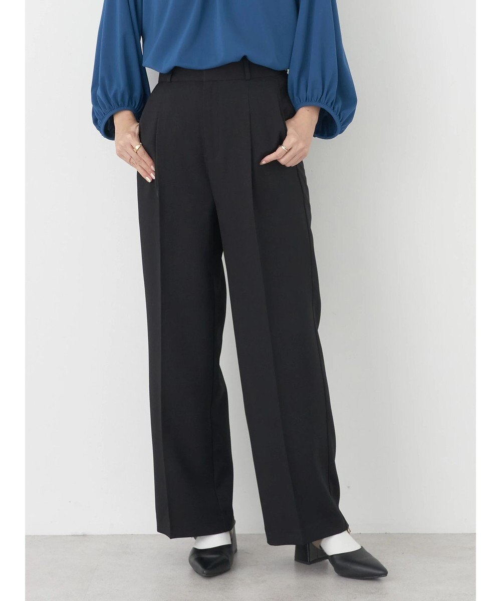 earth music&ecology ワンタックストレートパンツ 