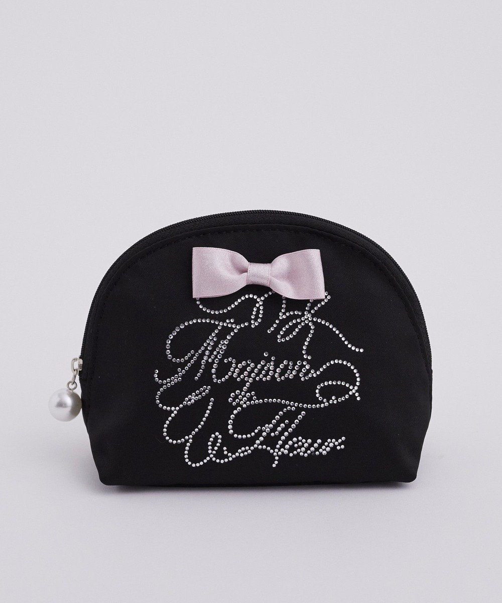 Maison de FLEUR シャイニーリボンラウンドポーチ 