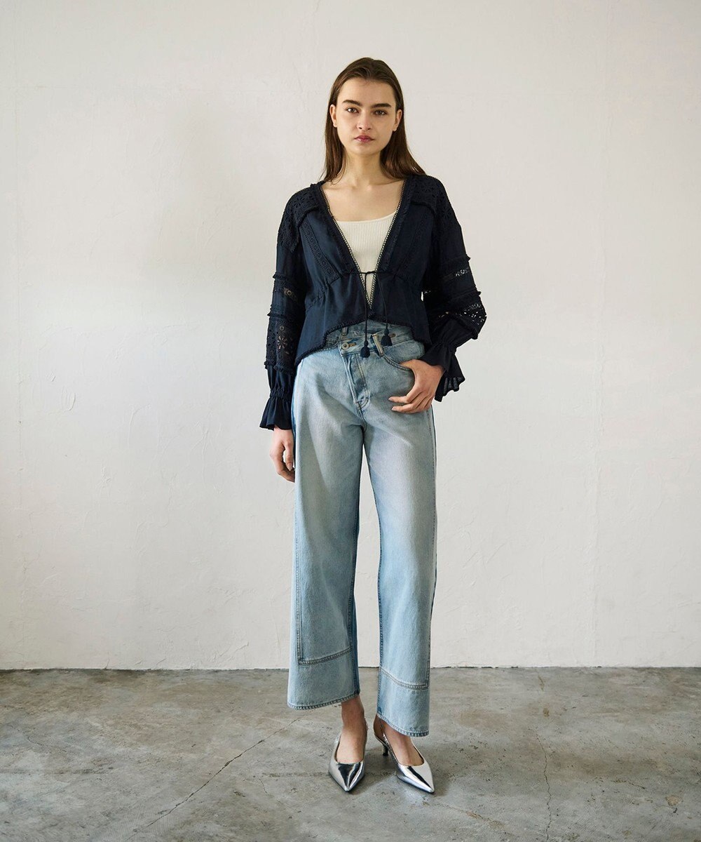 GRACE CONTINENTAL レースパッチブラウス 