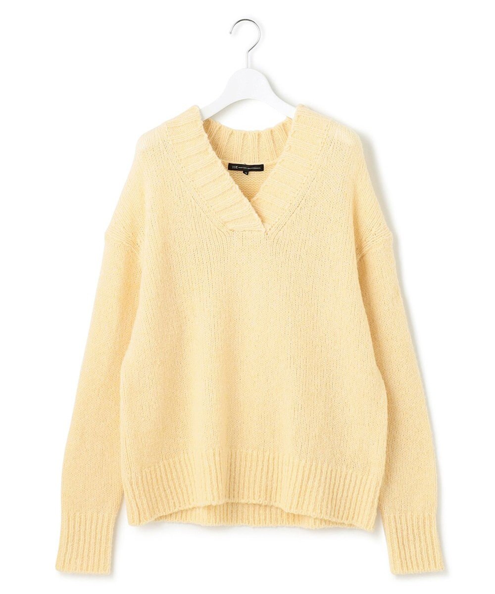 23区 【洗える】ブークレ Vネック ニット 