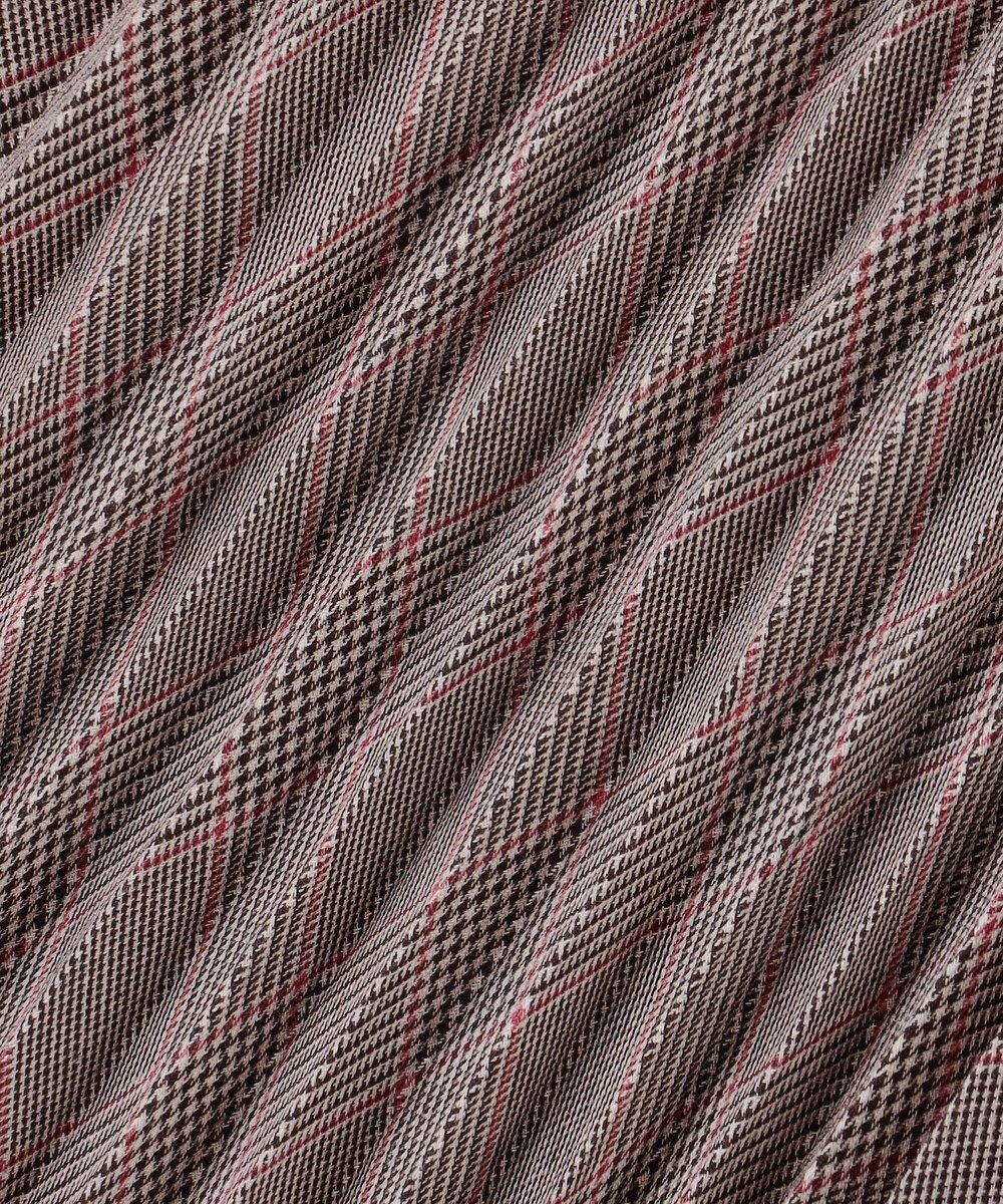 J.PRESS LADIES L 【洗える】テトロンレーヨンビエラ チェック プリーツ スカート 