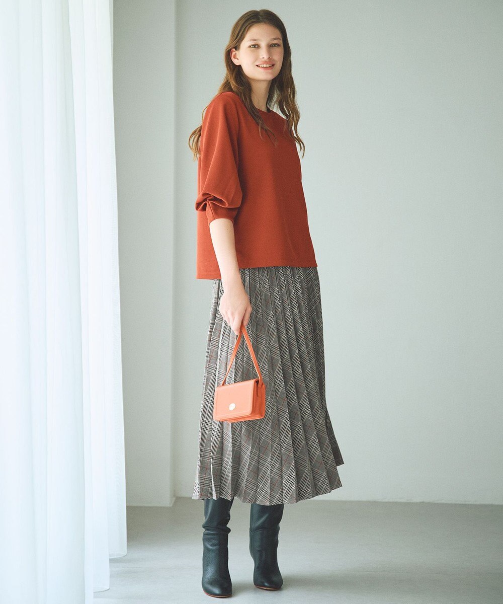 ANY 【新色追加/ウエストゴム】ウーリッシュプリーツスカート 