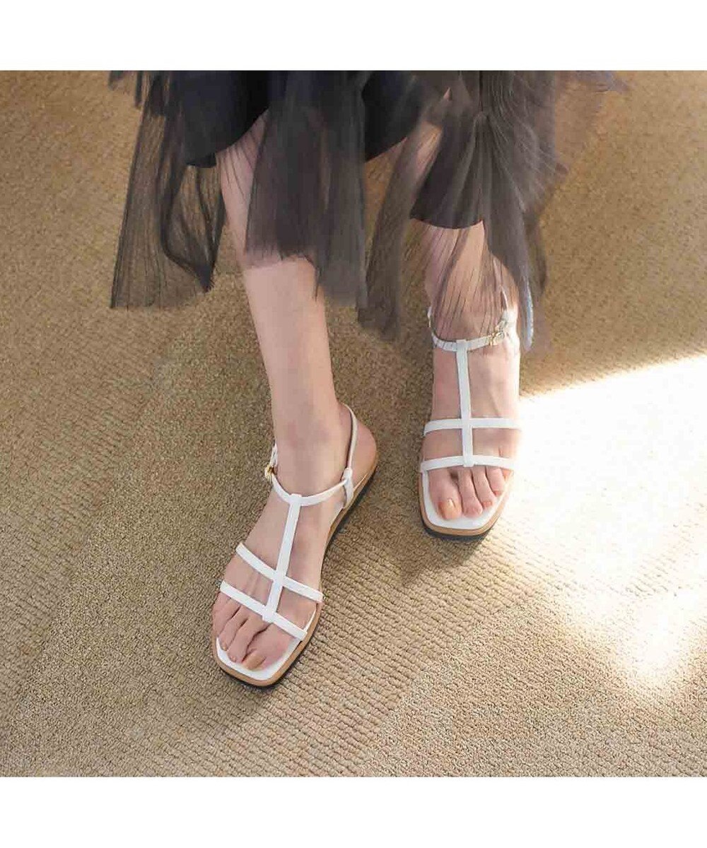 MODE ET JACOMO <carino>厚底Tストラップサンダル 