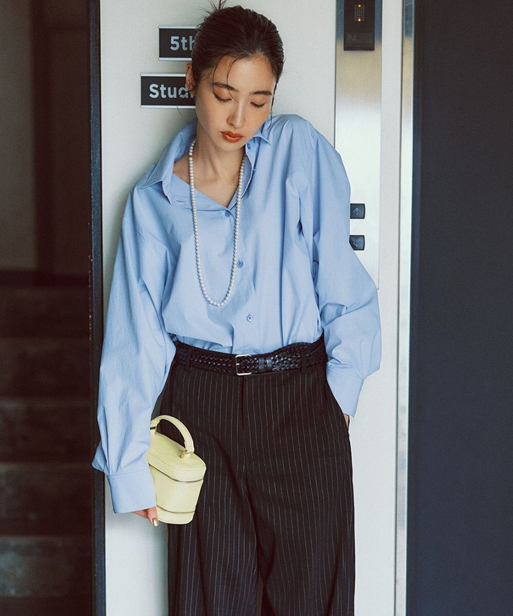 UNFILO 【MAG×スタイリストコラボ】イージーケアシャツ×ラメIラインスカート 