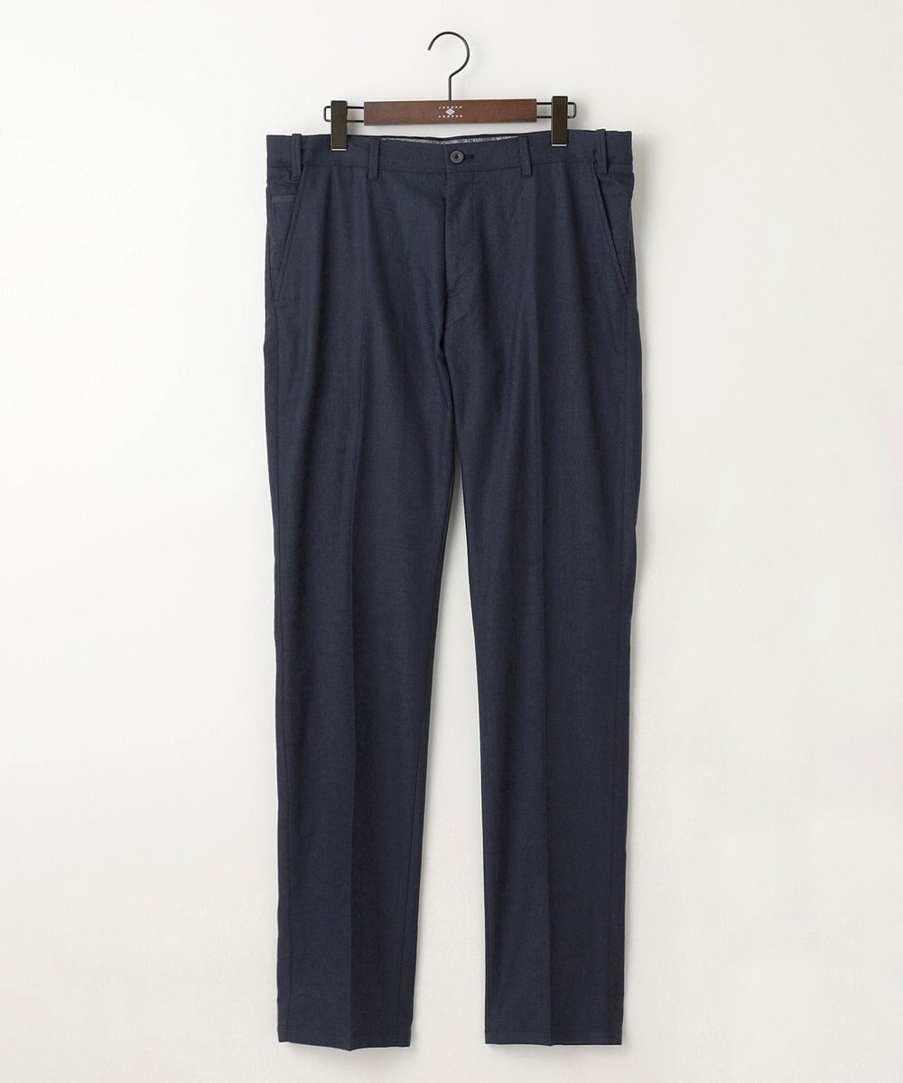 JOSEPH ABBOUD 【キングサイズ・ウエストも伸びる！/ストレッチ】ミックスリネンシャンブレーパンツ 