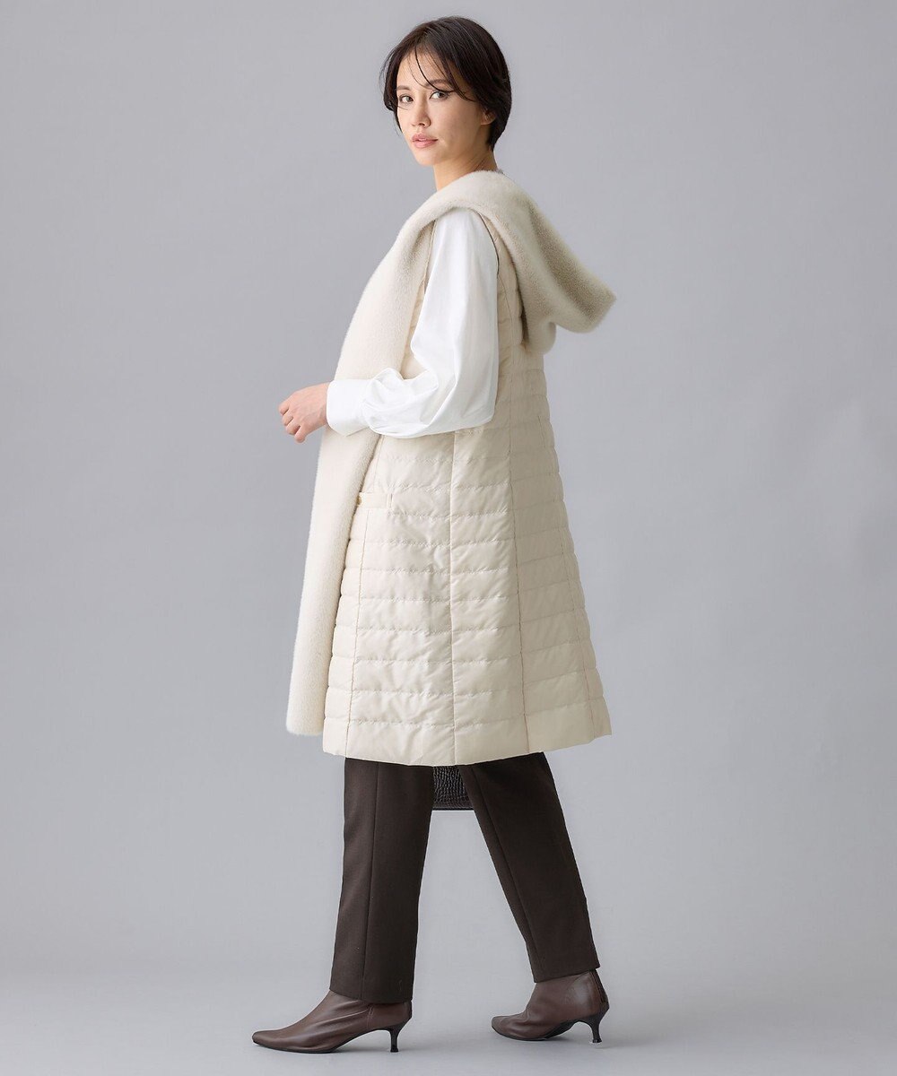 自由区 【洗える】ライトダウン ジレ 