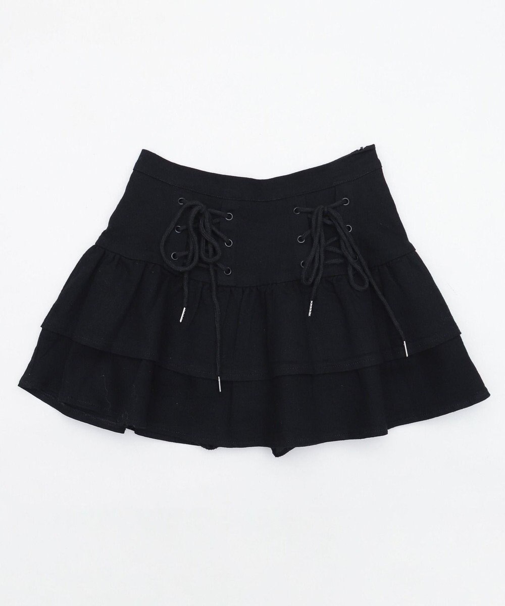 WEGO レースアップティアードミニスカパン 