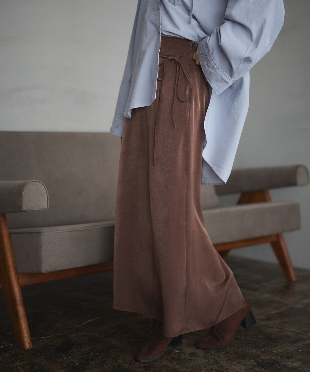 CRAFT STANDARD BOUTIQUE ダルサテンIラインスカート 