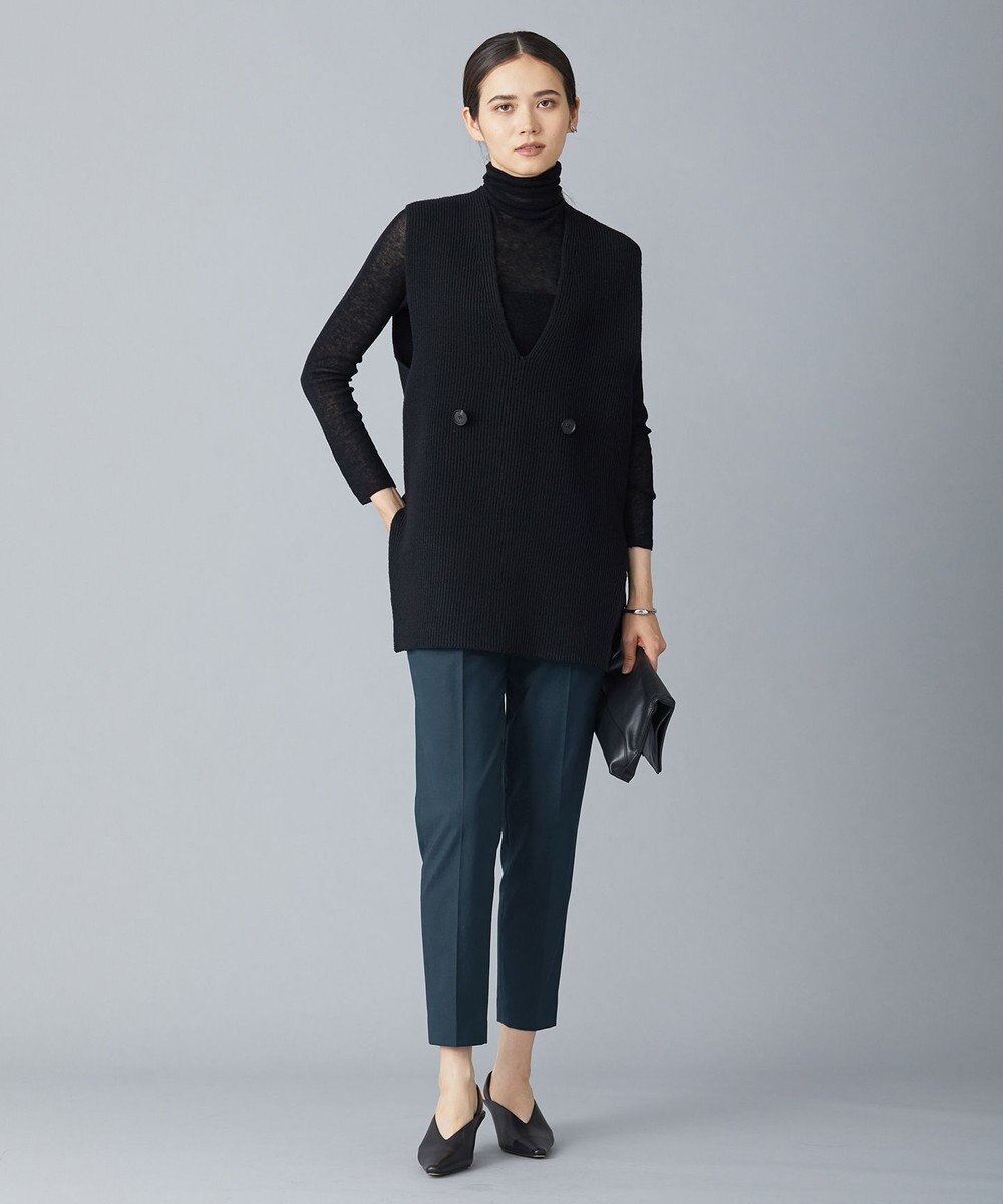 ICB 【洗える】シアーウール タートルニット 