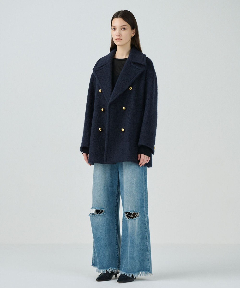 GRACE CONTINENTAL モヘヤシャギーPコート 