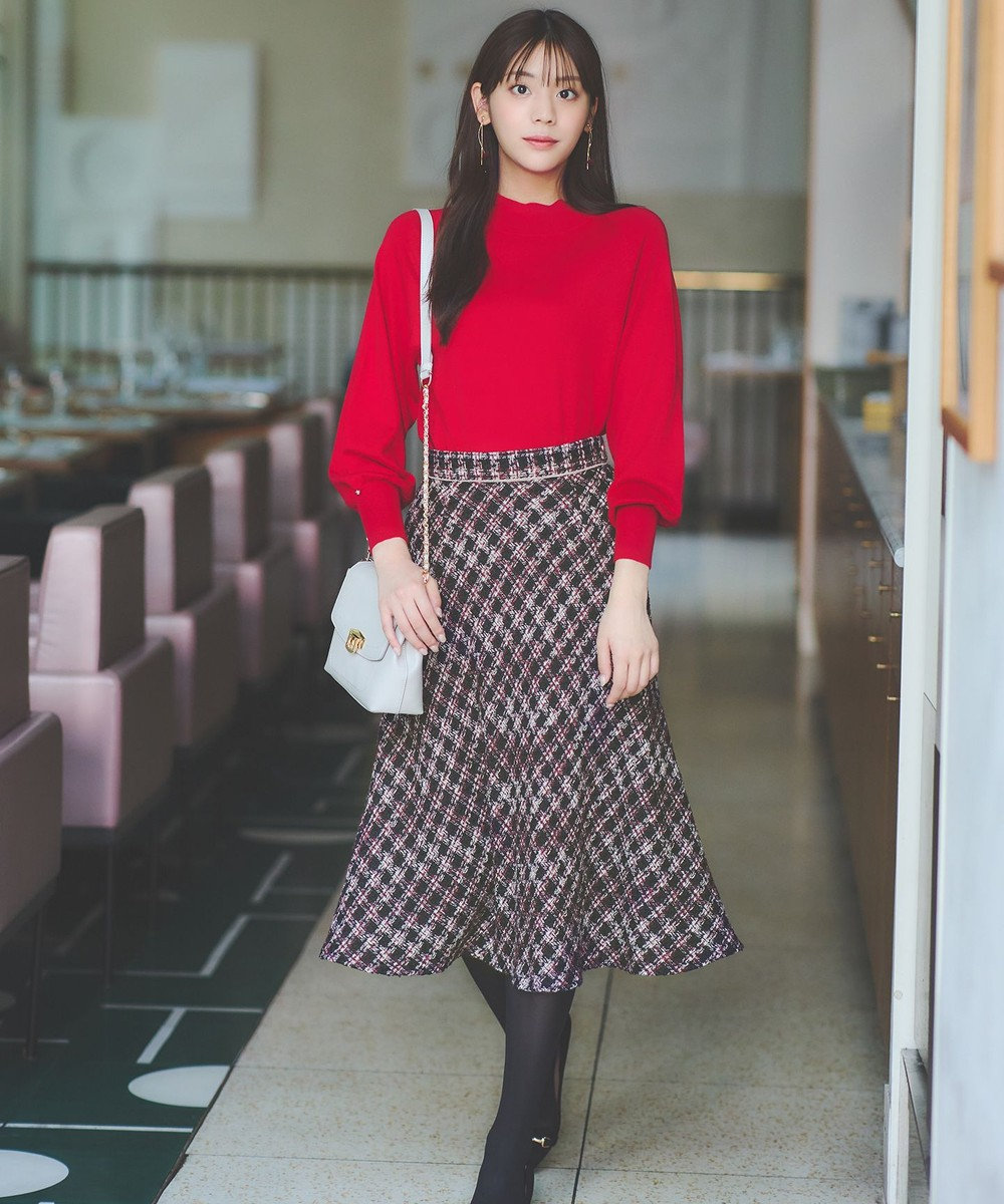 パフィツイードミディ スカート any SiS ファッション通販 【公式通販】オンワード・クローゼット