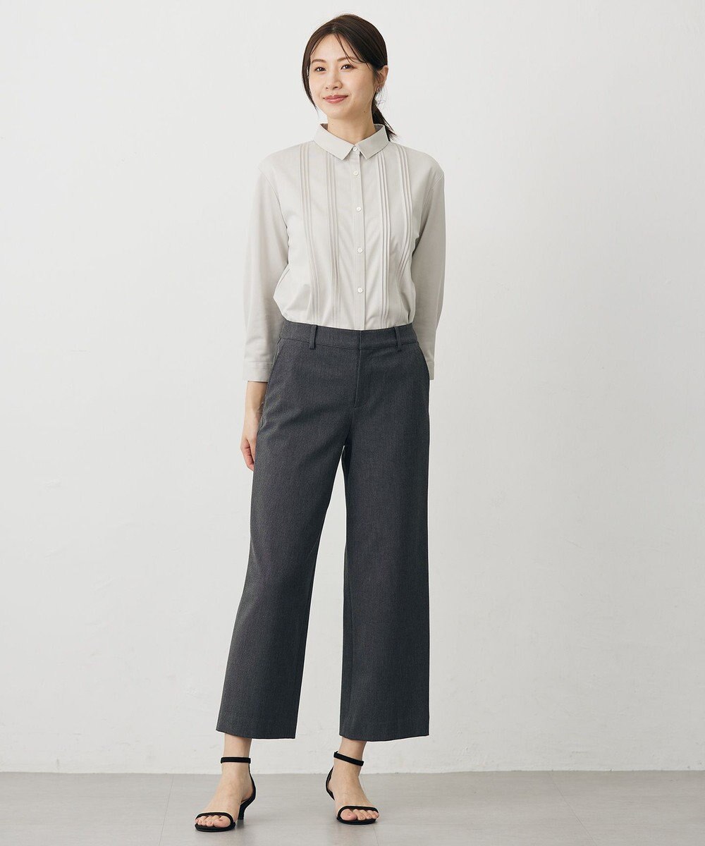 J.PRESS LADIES 【WEB限定カラーあり】T/Rアルガンシルク ワイド パンツ 