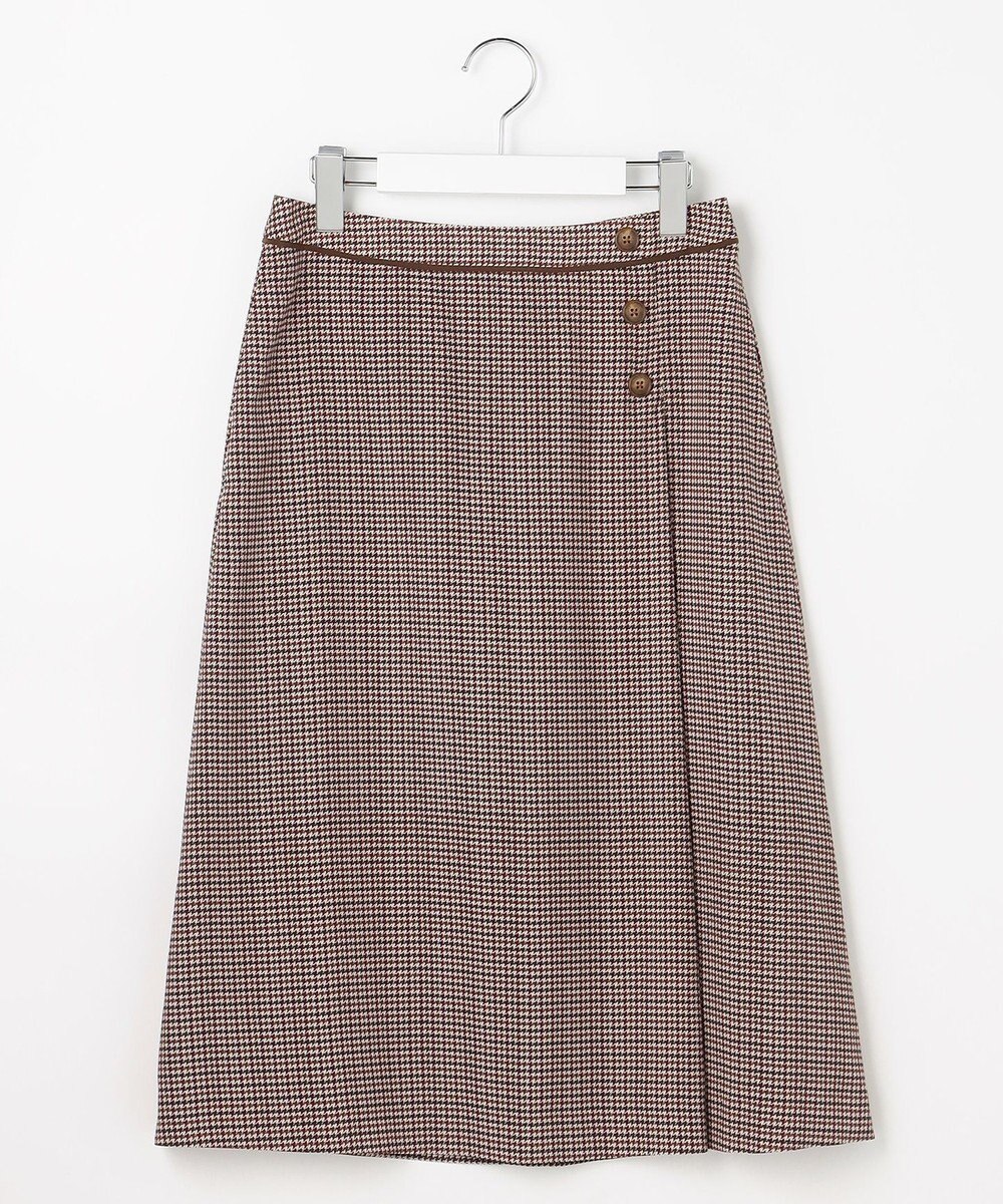 J.PRESS LADIES デシンハウンドトゥースプリント スカート 