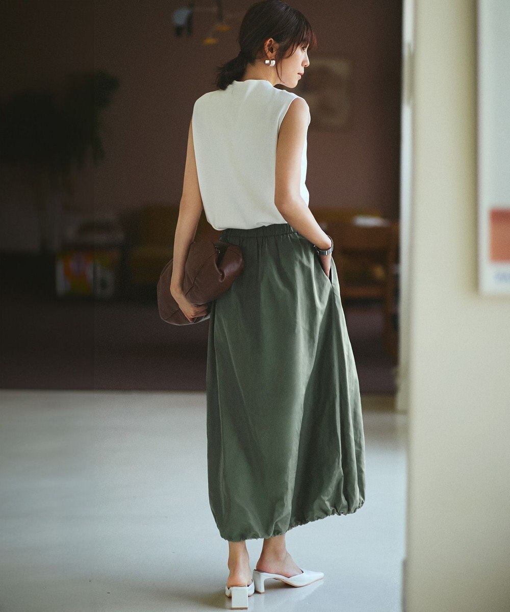 23区 L 【洗える/吊り干しOK】ヴィスコースストレッチ ノースリーブ ニット 