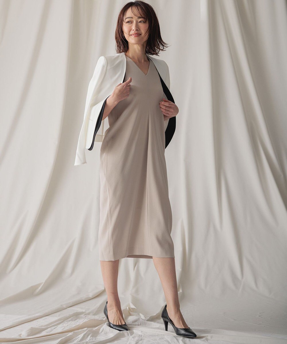 BEIGE， 【L-size】CINDY / Vネックドレス 