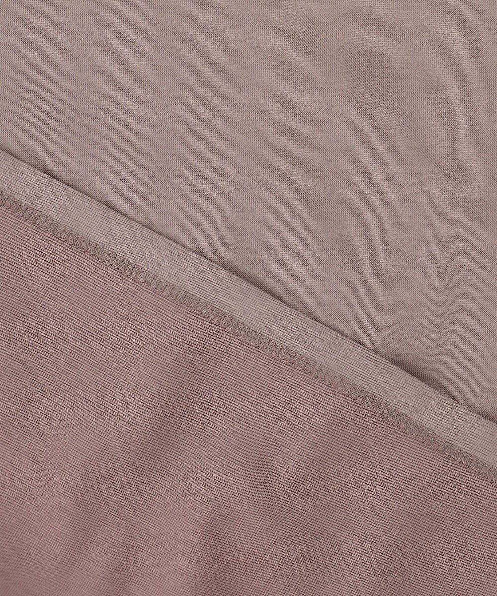 組曲 GIZAプレーティング天竺フリルスリーブ Tシャツ 