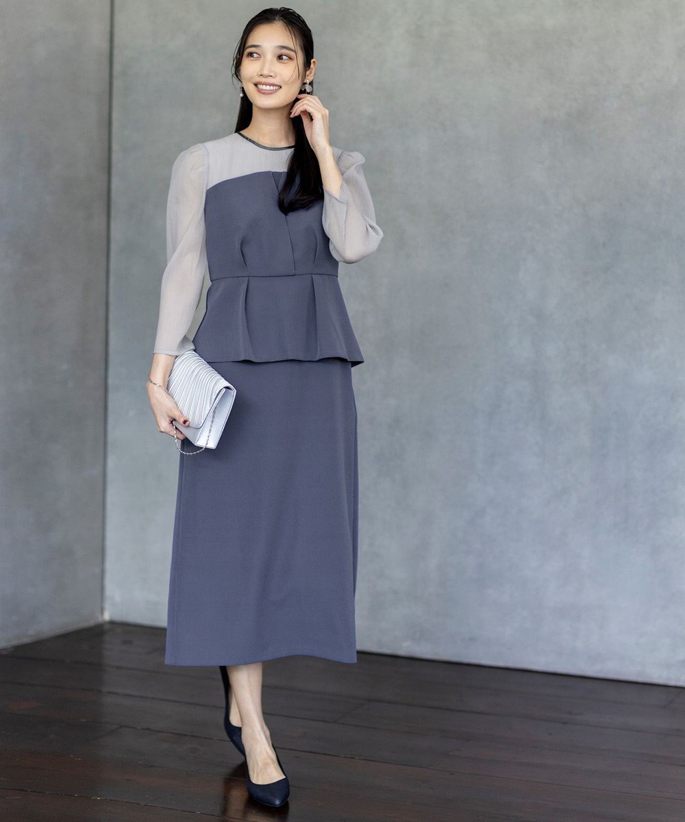 ANY SIS 【LilyCalin】ペプラムビスチェ ドレス 