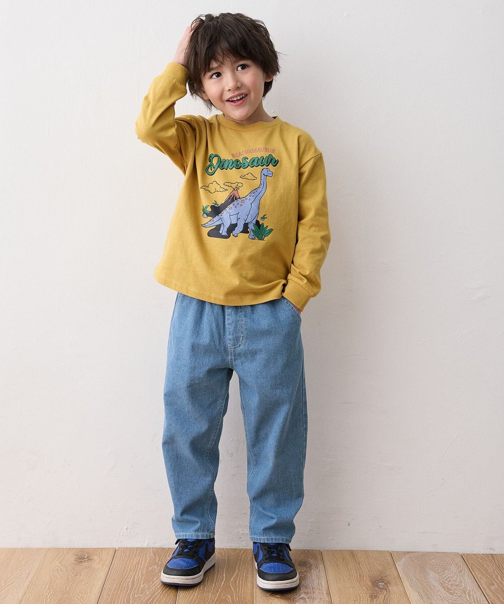 ANY KIDS 恐竜プリント 長袖Tシャツ 