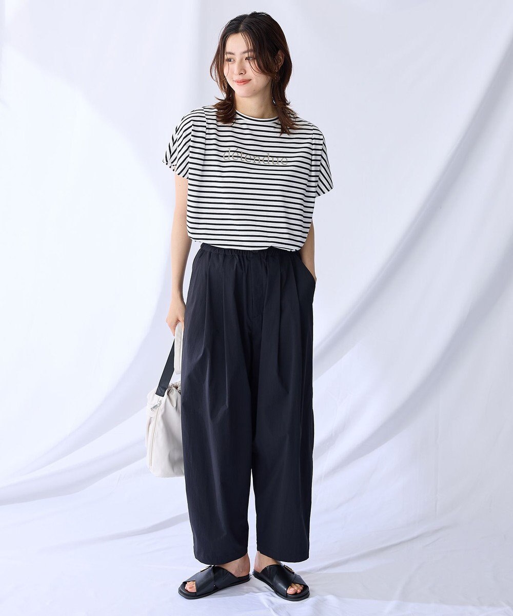 ANY L 【洗濯機可/ウエストゴム】撥水バレルパンツ 