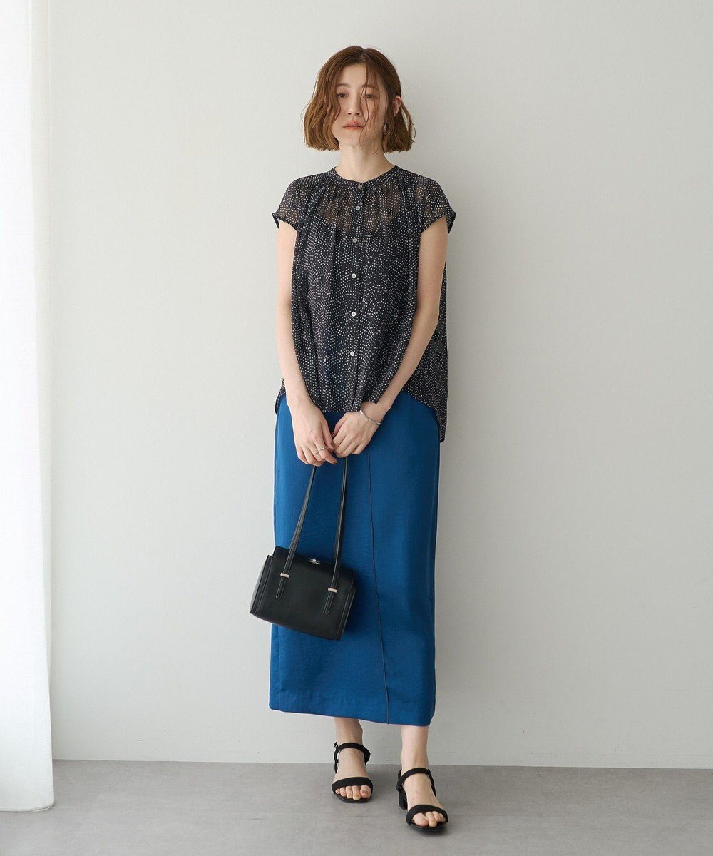 YECCA VECCA シアードット柄ブラウス 