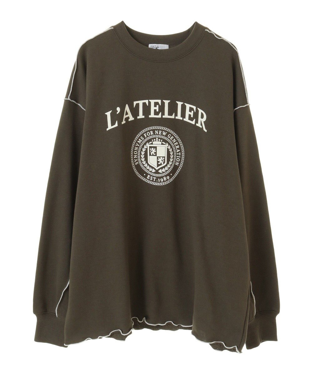 CRAFT STANDARD BOUTIQUE 配色ロゴメロープルオーバー 