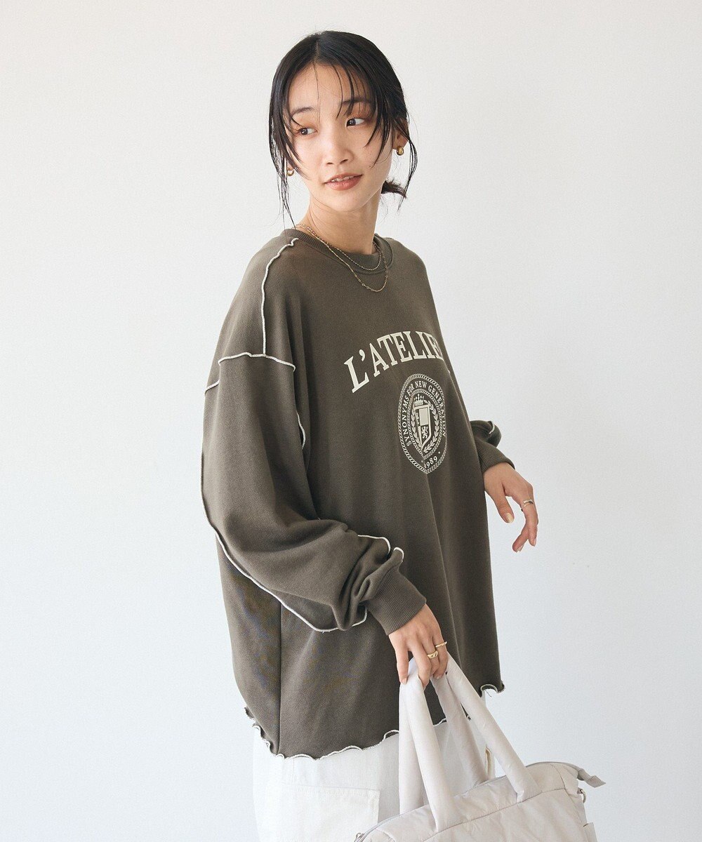 CRAFT STANDARD BOUTIQUE 配色ロゴメロープルオーバー 