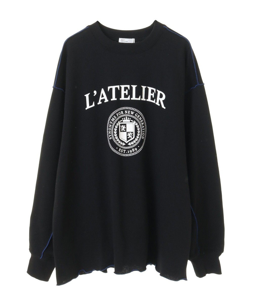 CRAFT STANDARD BOUTIQUE 配色ロゴメロープルオーバー 