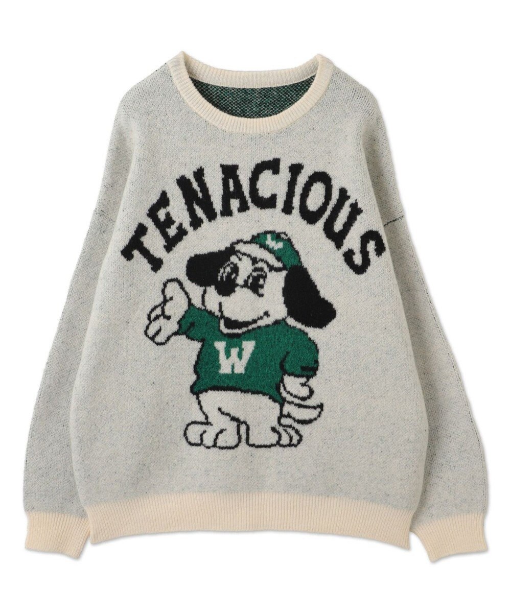 WEGO ファニーグラフィックフラッフィーニットプルオーバー 