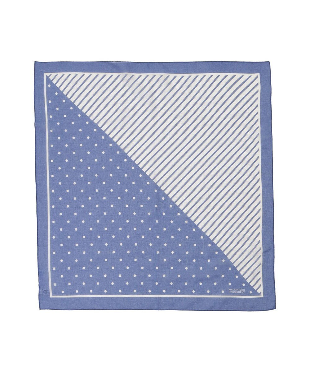 MOONBAT 【洗える/日本製】MACKINTOSH PHILOSOPHY チェックロゴ コットンスカーフ 65cm×65cm 