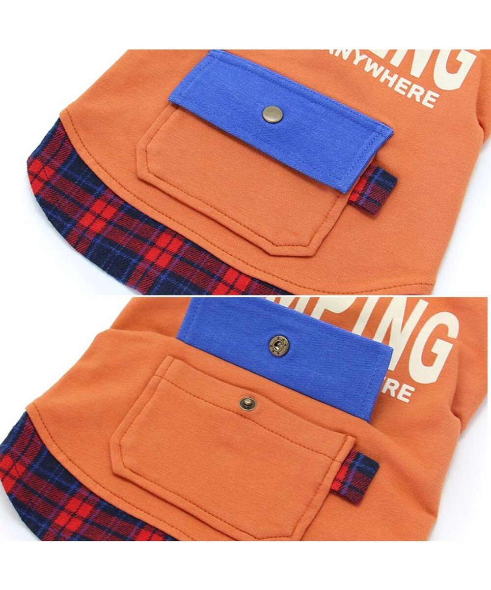 PET PARADISE 四角ポケット付きパーカー《オレンジ》【中型犬】【大型犬】 